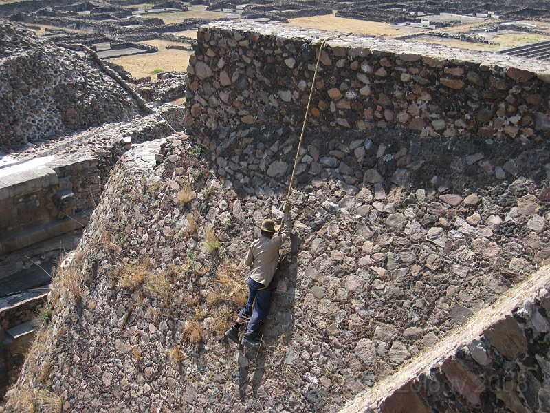Mexico Pyramids - Mexico City 2009 0155.jpg - A trip to the Teotihuacan area of Mexico to visit the pyramids. A vast complex and a great climb to the top. This was followed by lunch in a cave, then a visit to the historical center of Mexico City. March 2009.
